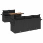 Conjunto de sofá de jardín 6 pcs Negro 100 x 55 x 73 cm