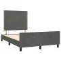 Dark gray velvet bed frame with headboard 120x200 cm by vidaXL, Beds and slatted bases - Ref: Foro24-3125685, Price: 168,40 €...