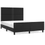 Estructura de cama con cabecero cuero sintético negro 140x190cm de vidaXL, Camas y somieres - Ref: Foro24-3125506, Precio: 18...