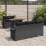 Conjunto de sofá de jardín 6 pcs Negro 100 x 55 x 73 cm
