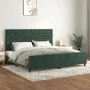 Dark green velvet bed frame with headboard 200x200 cm by vidaXL, Beds and slatted bases - Ref: Foro24-3125961, Price: 284,79 ...