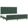 Estructura cama con cabecero terciopelo verde oscuro 200x200 cm de vidaXL, Camas y somieres - Ref: Foro24-3125961, Precio: 28...