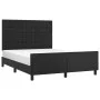Bed frame with headboard black synthetic leather 140x190cm by vidaXL, Beds and slatted bases - Ref: Foro24-3125567, Price: 22...