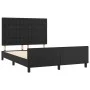 Bed frame with headboard black synthetic leather 140x190cm by vidaXL, Beds and slatted bases - Ref: Foro24-3125567, Price: 22...