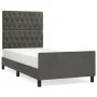 Dark gray velvet bed frame with headboard 100x200 cm by vidaXL, Beds and slatted bases - Ref: Foro24-3125923, Price: 142,31 €...