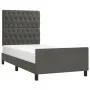 Dark gray velvet bed frame with headboard 100x200 cm by vidaXL, Beds and slatted bases - Ref: Foro24-3125923, Price: 142,31 €...