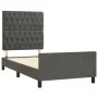 Dark gray velvet bed frame with headboard 100x200 cm by vidaXL, Beds and slatted bases - Ref: Foro24-3125923, Price: 142,31 €...