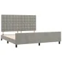 Bettgestell mit hellgrauem Samtkopfteil 160x200cm von vidaXL, Betten und Lattenroste - Ref: Foro24-3126007, Preis: 239,91 €, ...