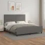 Estructura de cama con cabecero cuero sintético gris 180x200cm de vidaXL, Camas y somieres - Ref: Foro24-3125467, Precio: 234...