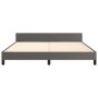 Bed frame with headboard gray synthetic leather 180x200cm by vidaXL, Beds and slatted bases - Ref: Foro24-3125467, Price: 239...