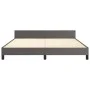 Bed frame with headboard gray synthetic leather 180x200cm by vidaXL, Beds and slatted bases - Ref: Foro24-3125467, Price: 234...