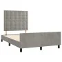 Estructura de cama con cabecero terciopelo gris claro 120x200cm de vidaXL, Camas y somieres - Ref: Foro24-3125989, Precio: 17...