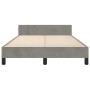 Light gray velvet bed frame with headboard 120x200cm by vidaXL, Beds and slatted bases - Ref: Foro24-3125989, Price: 169,88 €...