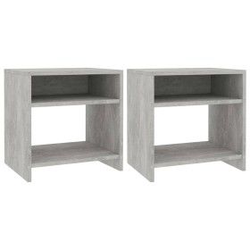 Mesitas de noche 2 uds madera contrachapada hormigón 40x30x40cm de vidaXL, Mesitas de noche - Ref: Foro24-800018, Precio: 45,...