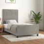 Light gray velvet bed frame with headboard 100x200cm by vidaXL, Beds and slatted bases - Ref: Foro24-3125861, Price: 151,46 €...