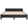 Bed frame with headboard black synthetic leather 140x200cm by vidaXL, Beds and slatted bases - Ref: Foro24-3125573, Price: 26...