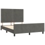 Estructura cama con cabecero terciopelo gris oscuro 140x190 cm de vidaXL, Camas y somieres - Ref: Foro24-3125691, Precio: 195...