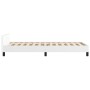 Estructura de cama con cabecero cuero sintético blanco 90x190cm de vidaXL, Camas y somieres - Ref: Foro24-3125544, Precio: 15...