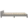Bed frame with light gray velvet headboard 140x190cm by vidaXL, Beds and slatted bases - Ref: Foro24-3125751, Price: 217,61 €...