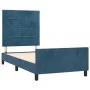Dark blue velvet bed frame with headboard 90x190 cm by vidaXL, Beds and slatted bases - Ref: Foro24-3125731, Price: 156,62 €,...