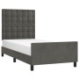 Dark gray velvet bed frame with headboard 80x200cm by vidaXL, Beds and slatted bases - Ref: Foro24-3125966, Price: 161,00 €, ...