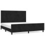 Bed frame with black velvet headboard 180x200 cm by vidaXL, Beds and slatted bases - Ref: Foro24-3125649, Price: 245,27 €, Di...