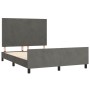 Dark gray velvet bed frame with headboard 140x190 cm by vidaXL, Beds and slatted bases - Ref: Foro24-3125630, Price: 216,13 €...