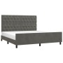 Bed frame with dark gray velvet headboard 160x200 cm by vidaXL, Beds and slatted bases - Ref: Foro24-3125947, Price: 255,66 €...