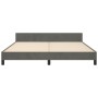 Bed frame with dark gray velvet headboard 160x200 cm by vidaXL, Beds and slatted bases - Ref: Foro24-3125947, Price: 255,66 €...