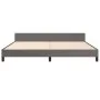 Bed frame with headboard gray synthetic leather 200x200 cm by vidaXL, Beds and slatted bases - Ref: Foro24-3125595, Price: 25...