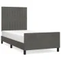 Dark gray velvet bed frame with headboard 80x200cm by vidaXL, Beds and slatted bases - Ref: Foro24-3125844, Price: 140,55 €, ...