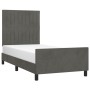 Dark gray velvet bed frame with headboard 80x200cm by vidaXL, Beds and slatted bases - Ref: Foro24-3125844, Price: 153,07 €, ...
