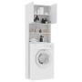 White plywood washing machine cabinet 64x25.5x190 cm by vidaXL, Accessories for washing machines and dryers - Ref: Foro24-800...