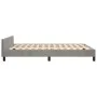 Bed frame with light gray velvet headboard 140x190cm by vidaXL, Beds and slatted bases - Ref: Foro24-3125818, Price: 202,74 €...