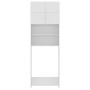 Weißer Waschmaschinenschrank aus Sperrholz, 64 x 25,5 x 190 cm von vidaXL, Zubehör für Waschmaschinen und Trockner - Ref: For...