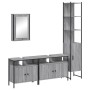 Set de muebles de baño 4 pzas madera contrachapada gris sonoma