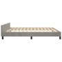 Bed frame with light gray velvet headboard 160x200cm by vidaXL, Beds and slatted bases - Ref: Foro24-3125641, Price: 207,21 €...