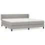 Box spring bed with light gray fabric mattress 200x200 cm by vidaXL, Beds and slatted bases - Ref: Foro24-3126269, Price: 599...