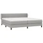 Box spring bed with light gray fabric mattress 200x200 cm by vidaXL, Beds and slatted bases - Ref: Foro24-3126269, Price: 599...