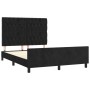 Bed frame with black velvet headboard 140x200 cm by vidaXL, Beds and slatted bases - Ref: Foro24-3125942, Price: 270,34 €, Di...