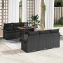 Conjunto de sofá de jardín 7 pcs Negro 100 x 55 x 73 cm