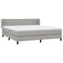 Box spring bed with light gray fabric mattress 180x200 cm by vidaXL, Beds and slatted bases - Ref: Foro24-3126101, Price: 540...