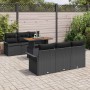 Conjunto de sofá de jardín 7 pcs Negro 100 x 55 x 73 cm