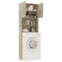 Sonoma oak wood washing machine cabinet 64x25.5x190 cm by vidaXL, Accessories for washing machines and dryers - Ref: Foro24-8...