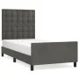 Dark gray velvet bed frame with headboard 90x190cm by vidaXL, Beds and slatted bases - Ref: Foro24-3125972, Price: 133,27 €, ...