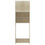 Waschmaschinenschrank aus Sonoma-Eichenholz, 64 x 25,5 x 190 cm von vidaXL, Zubehör für Waschmaschinen und Trockner - Ref: Fo...