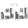 Set de muebles de baño 4 pzas madera contrachapada gris sonoma