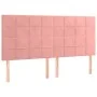 Rosa Samtbettgestell mit Kopfteil 180x200 cm von vidaXL, Betten und Lattenroste - Ref: Foro24-3125774, Preis: 207,24 €, Rabat...