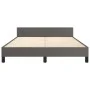 Bed frame with headboard gray synthetic leather 140x200cm by vidaXL, Beds and slatted bases - Ref: Foro24-3125455, Price: 209...