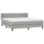 Box spring bed with light gray fabric mattress 180x200 cm by vidaXL, Beds and slatted bases - Ref: Foro24-3126581, Price: 535...